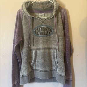 J. America Lavender and Gray ZEN Hoodie NHRA Size M